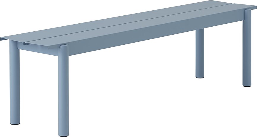 Záhradná lavička Linear 170 cm bledomodrá