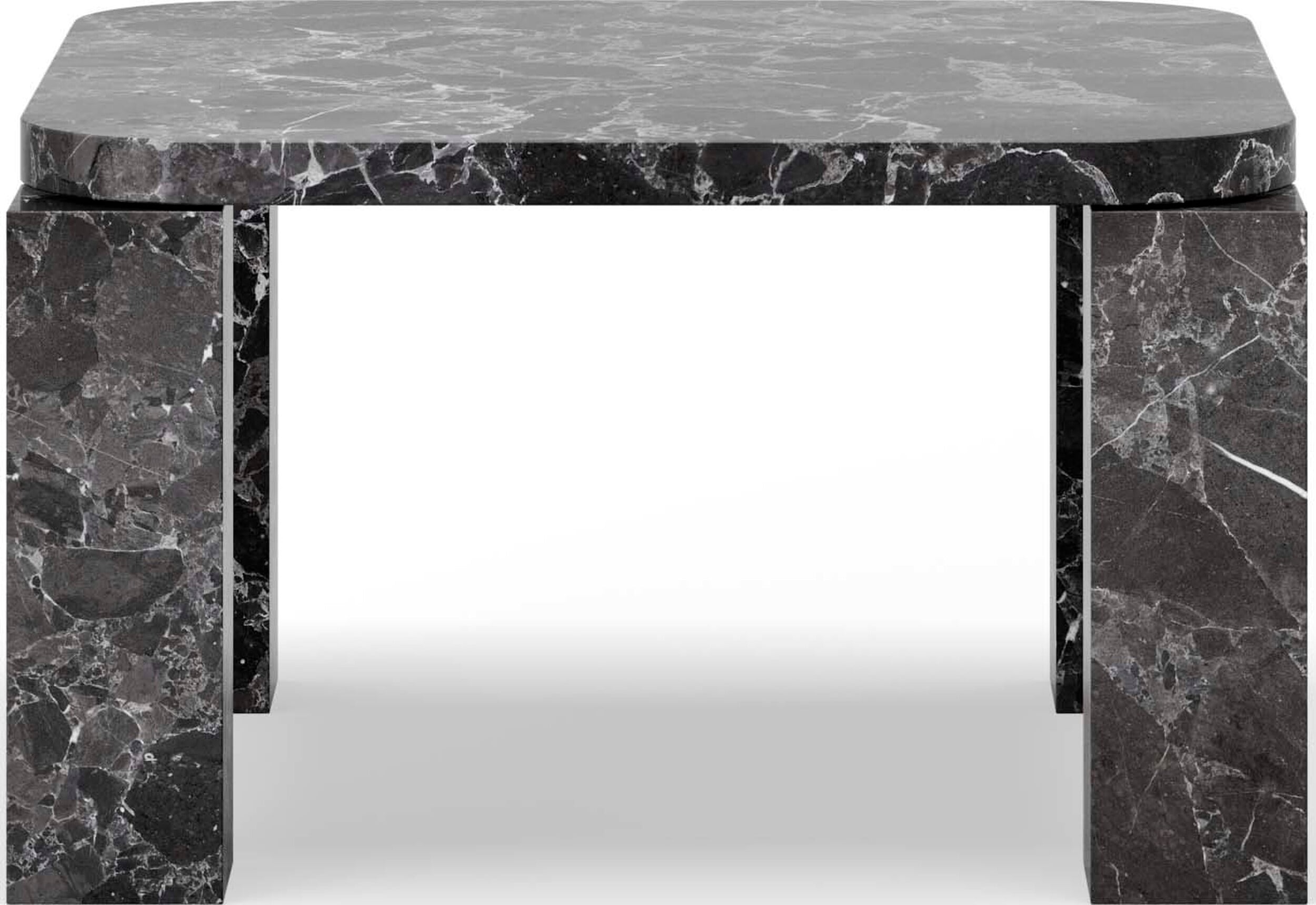Atlas Couchtisch 60 cm, schwarz, Marmor