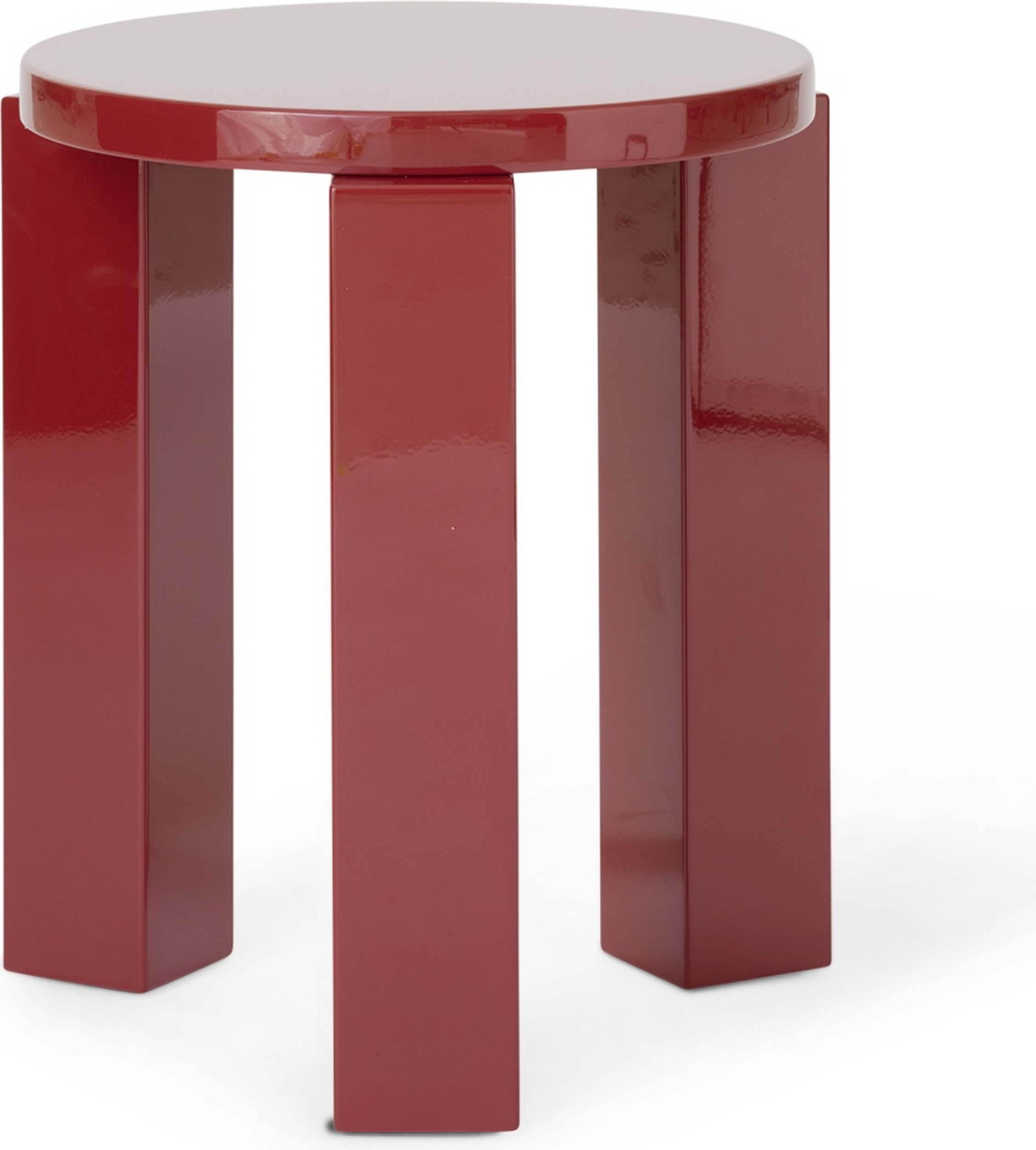 Atlas Hocker rund, burgunderrot