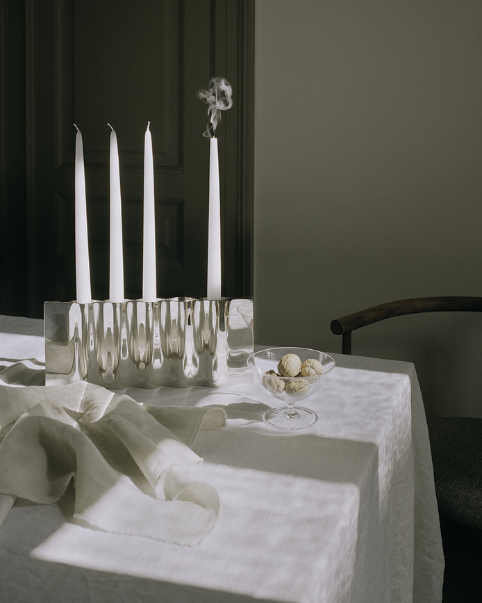 Candelabro Ripply, para 5 velas clásicas