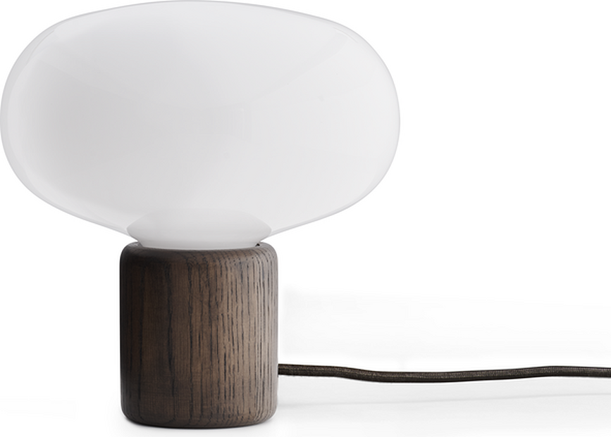 Karl-Johan Lampe de Table, blanche, chêne fumé
