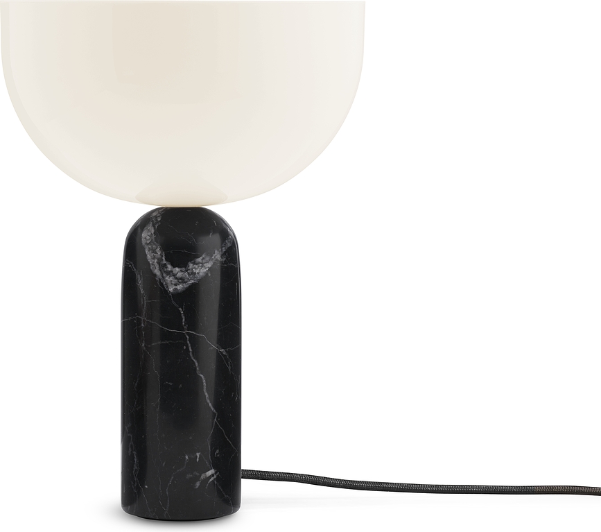 Kizu Lampe de Table 35 cm, blanche et noire