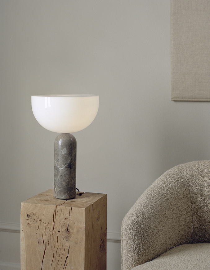 Kizu Lampe de Table 45 cm, gris Du Marais