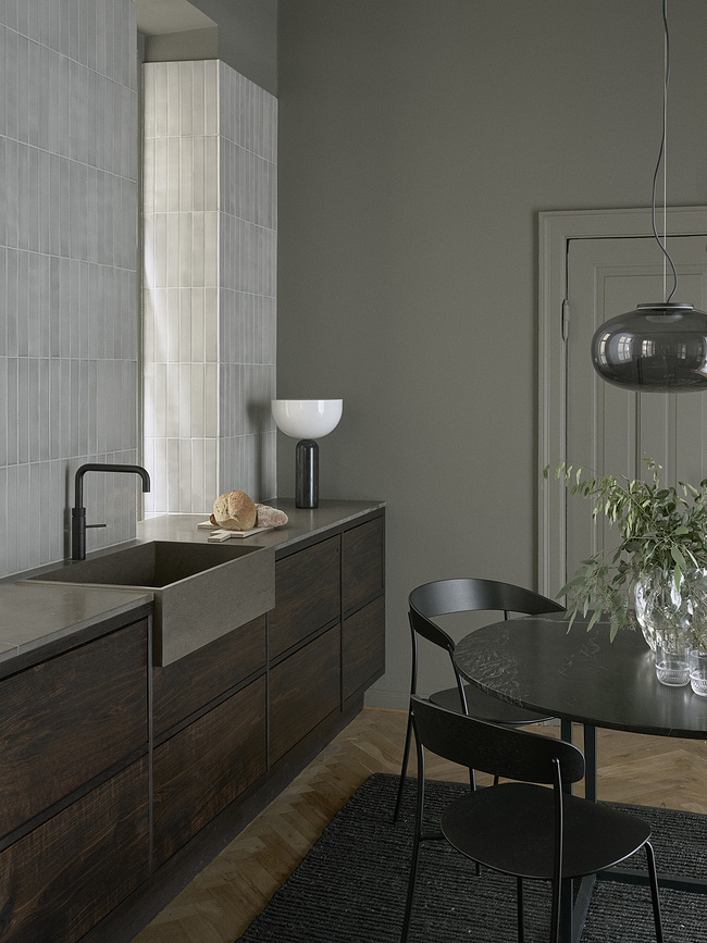 Kizu Lampe de Table 45 cm, gris Du Marais