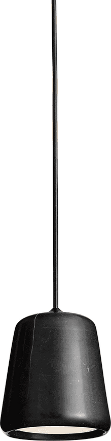 Lámpara Colgante de mármol Material, 13 cm, negra