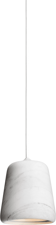 Lámpara Colgante Material, de mármol blanco, 13 cm