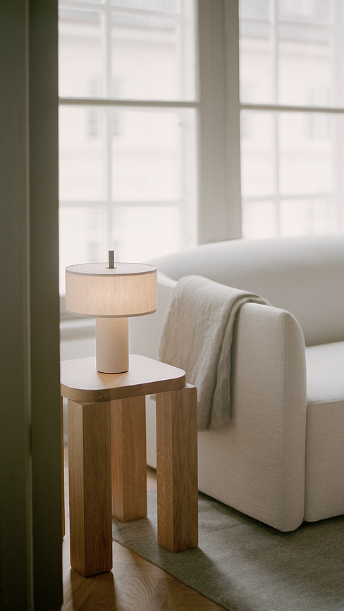 Margin Lampe de Table sans fil, blanche