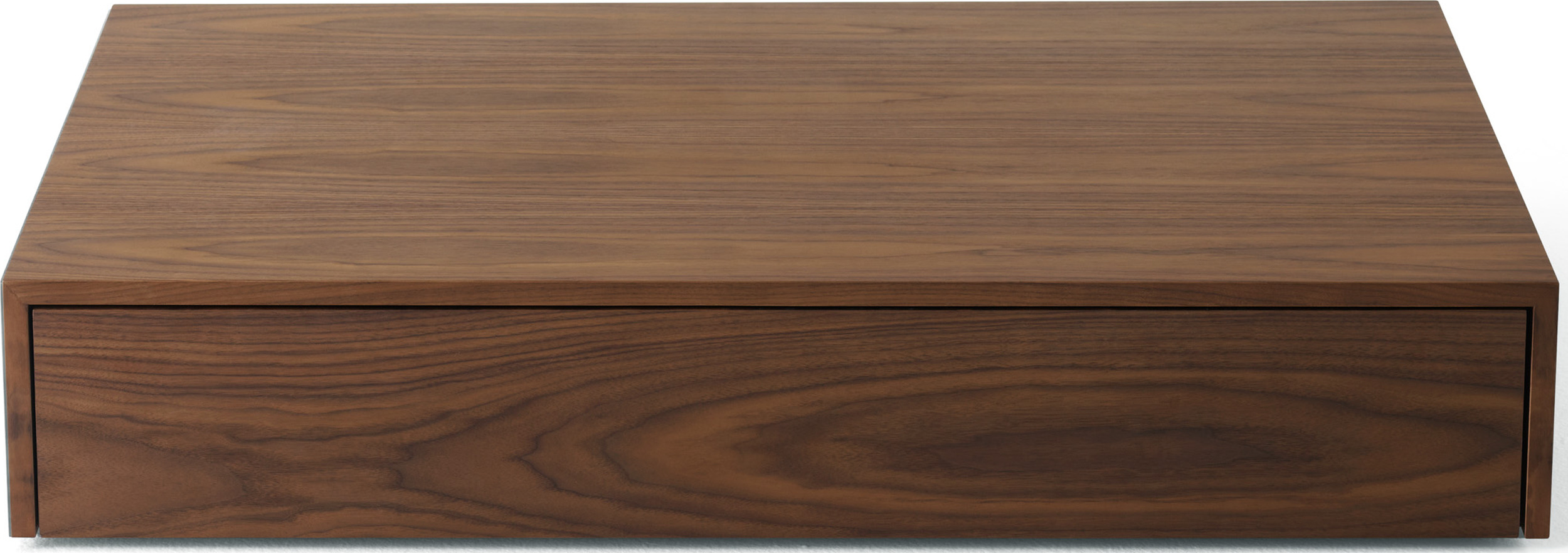 Mass Couchtisch mit Schublade, 75 x 103 cm, Nussbaumholz