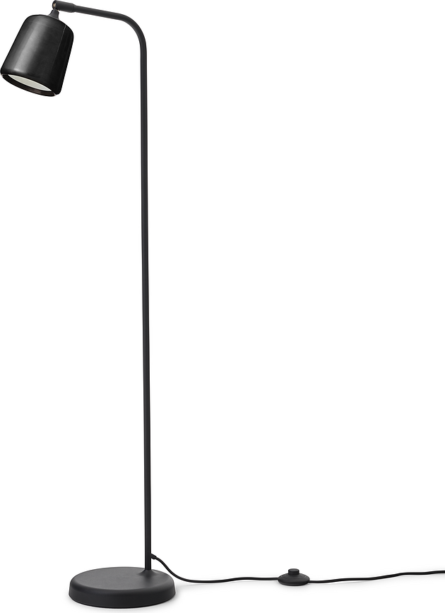 Material Φωτιστικό Δαπέδου, 125 cm, μαύρο, μαρμάρινο