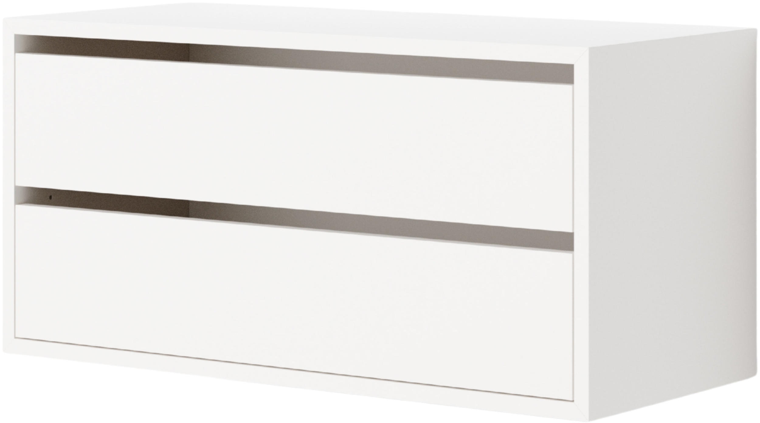 New Works Hängeschrank mit 2 Schubladen 38 cm, weiß
