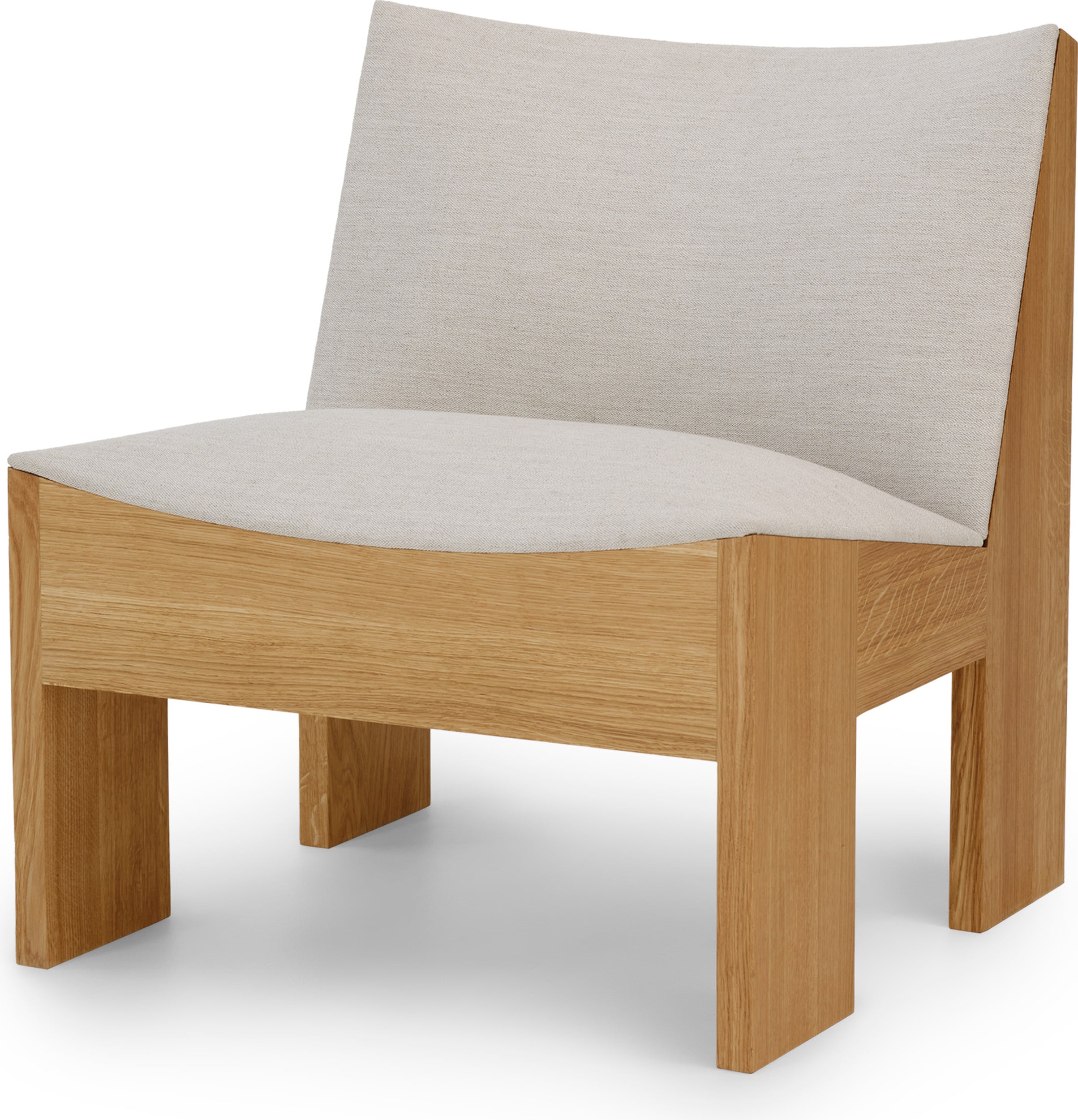 Tenon Ruskin Sessel, grau, Eiche Natur
