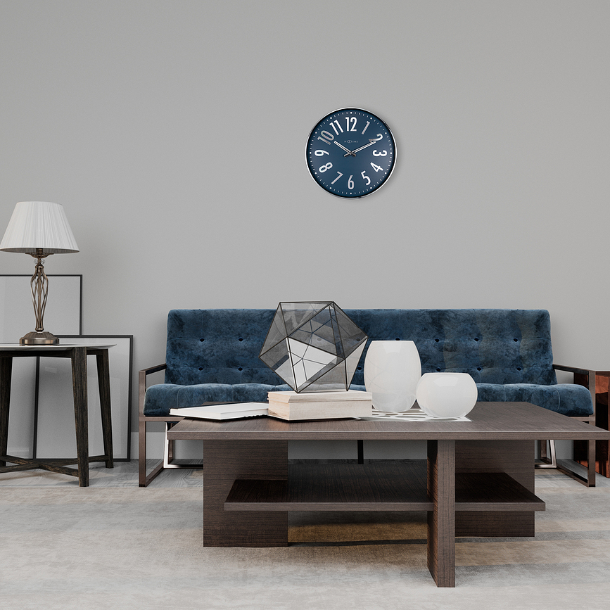 Alchemy Horloge Murale, noir et or