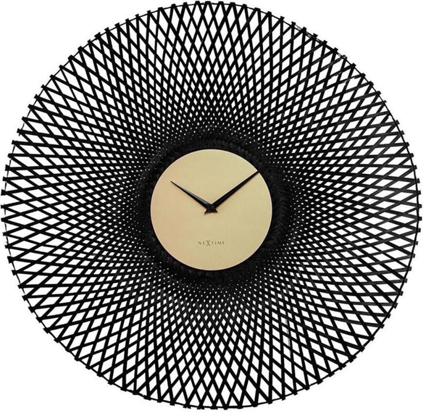 Bamboo Horloge murale, 60 cm, noire