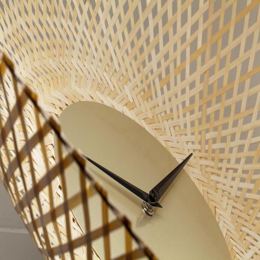 Bamboo Stenska ura, 60 cm, bež