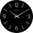 Basic Dome Horloge murale, noire