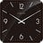 Basic Square Dome Horloge murale, noire