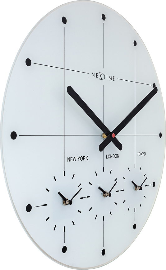 Big City Stenska ura, 43 cm, bela