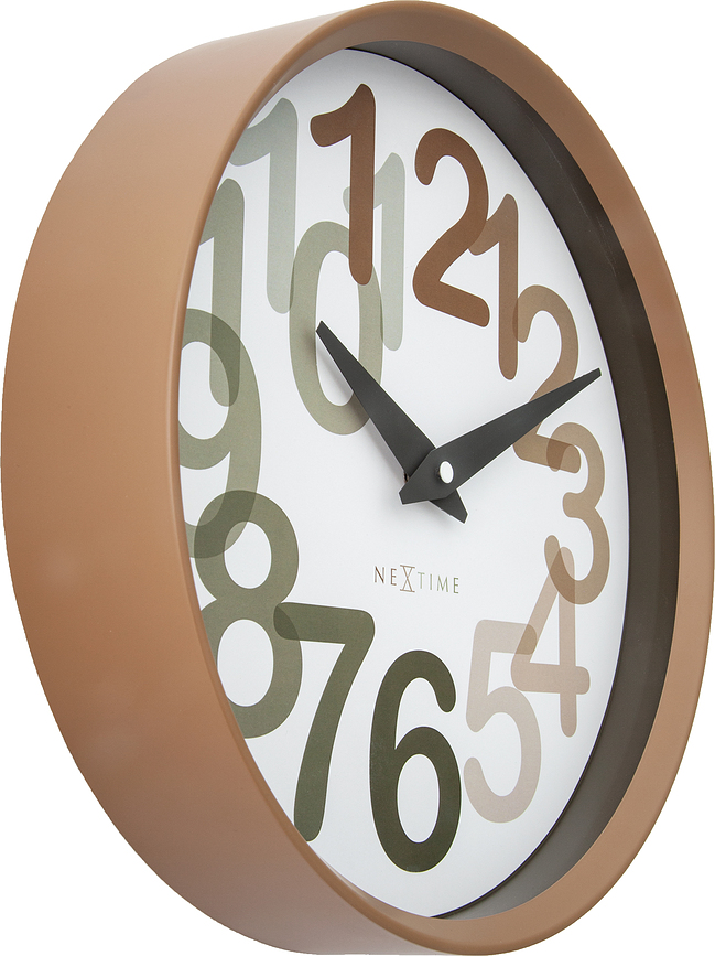 Big Number Wall Clock 30 cm, orange