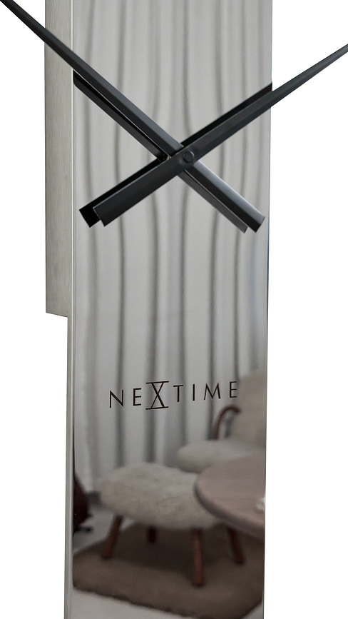 Ceas de perete cu pendul Long Island 14 x 170 cm, oțel oglindă
