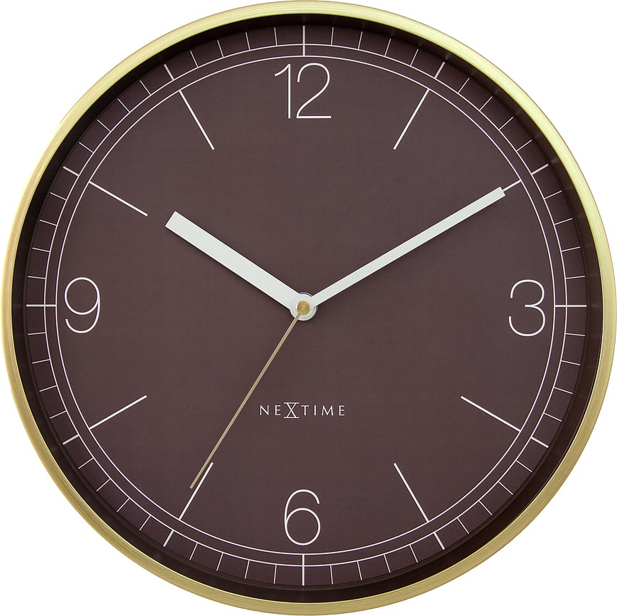 Ceas de perete Nova 30 cm, maro castaniu