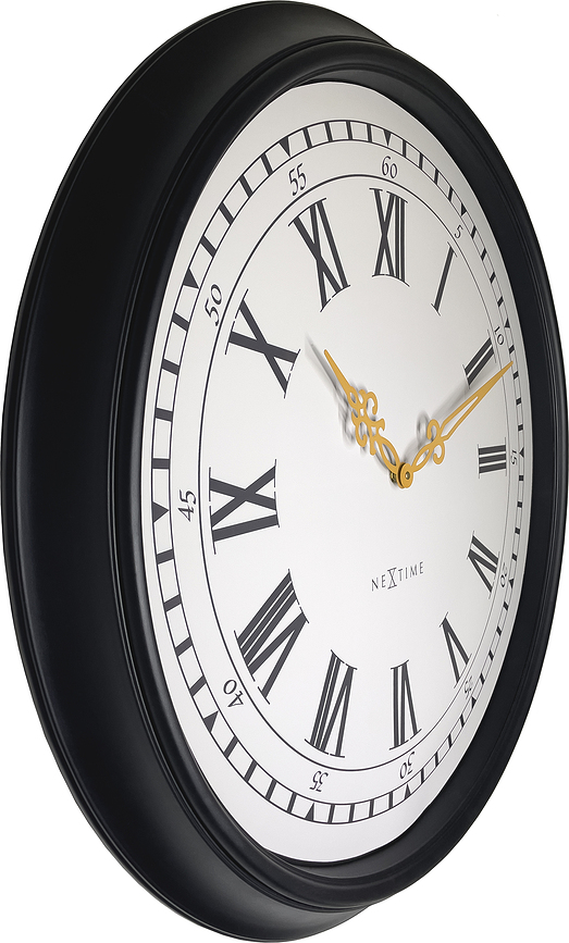 Chopin wandklok 40 cm, zwart-grijs