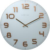Classy Large Wall clock white and copper