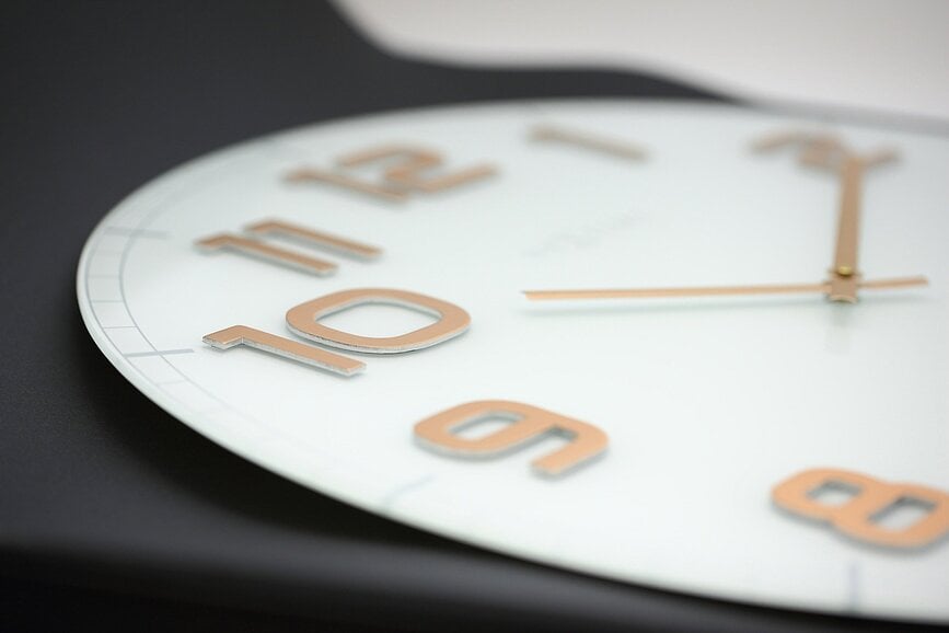 Classy Round Horloge Murale, blanche