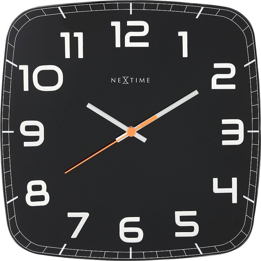 Classy Square Horloge murale, noire