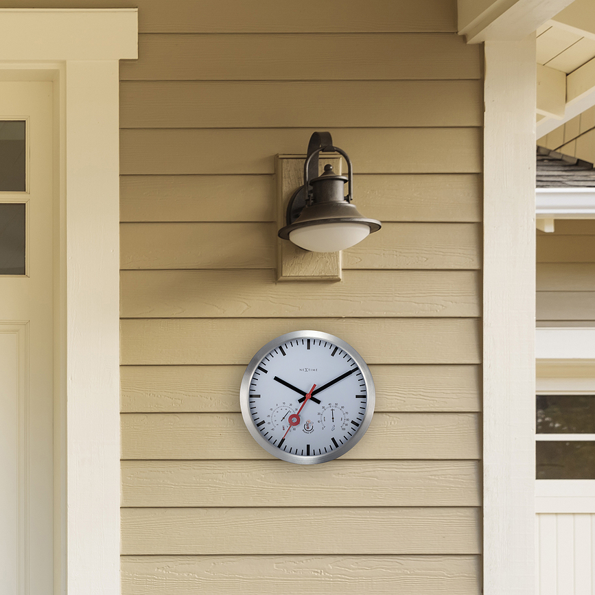 Clematis Horloge avec thermomètre et hygromètre, à index