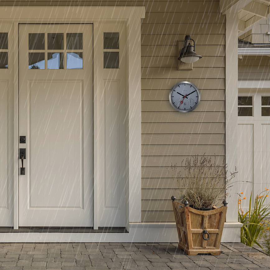 Clematis Ρολόι με θερμόμετρο και υγρόμετρο, με δείκτες