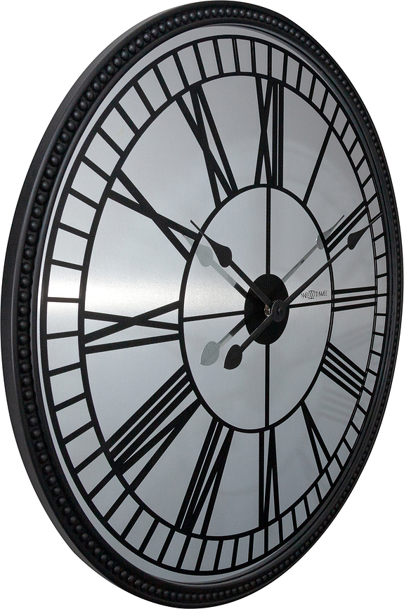 Cleopatra Mirror Horloge Murale, noire