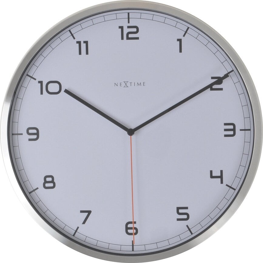 Company Horloge murale, 35 cm, chiffres arabes, blanche