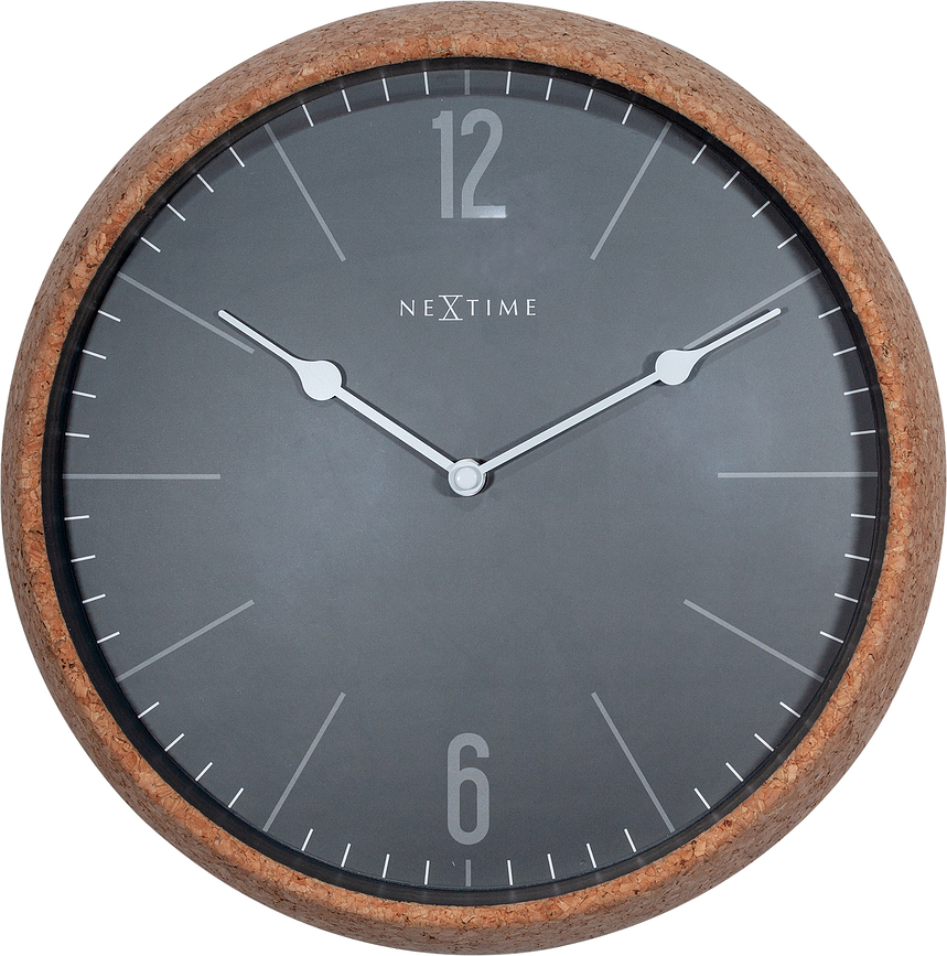 Cork Horloge murale, grise