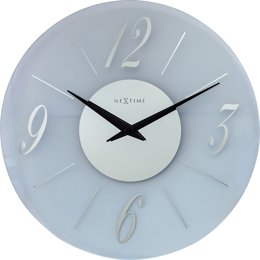 Dali Horloge murale ronde, transparente, grise