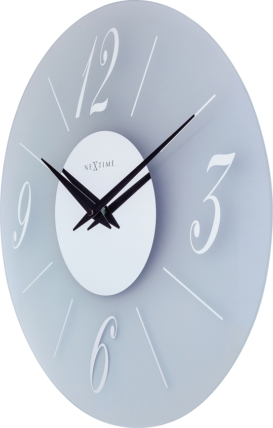 Dali Horloge murale ronde, transparente, grise