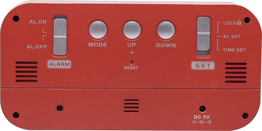 Despertador con alarma potente, negro