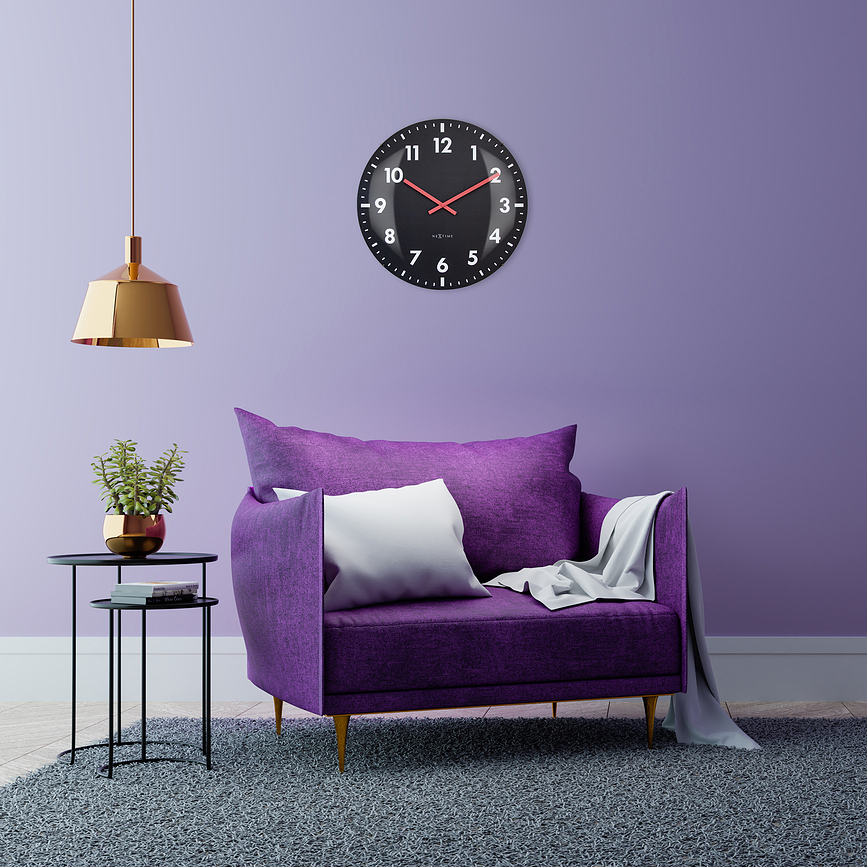 Duomo Ρολόι Τοίχου, 50 cm, μαύρο