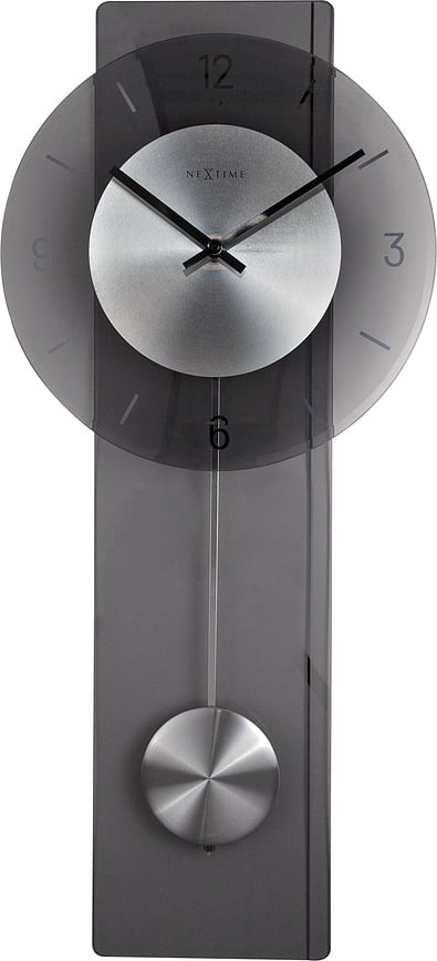 Eleanor Horloge murale, en verre, foncée