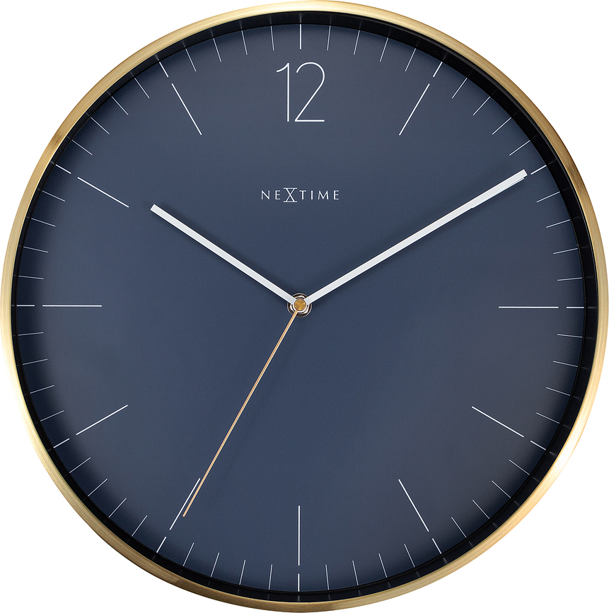Essential Gold Horloge Murale, bleue