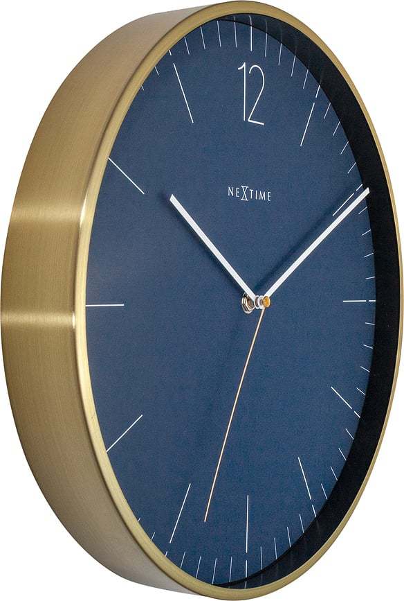 Essential Gold Horloge Murale, bleue