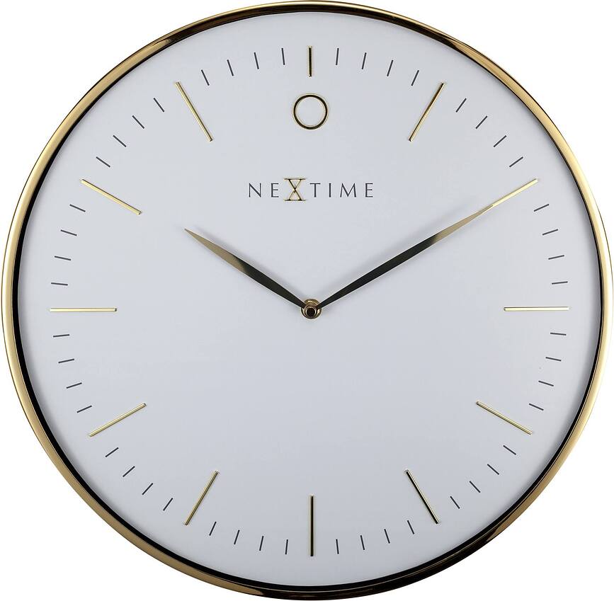 Glamour Horloge murale, blanc et or