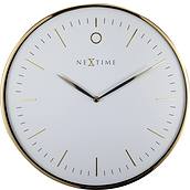Glamour Wall clock white and gold