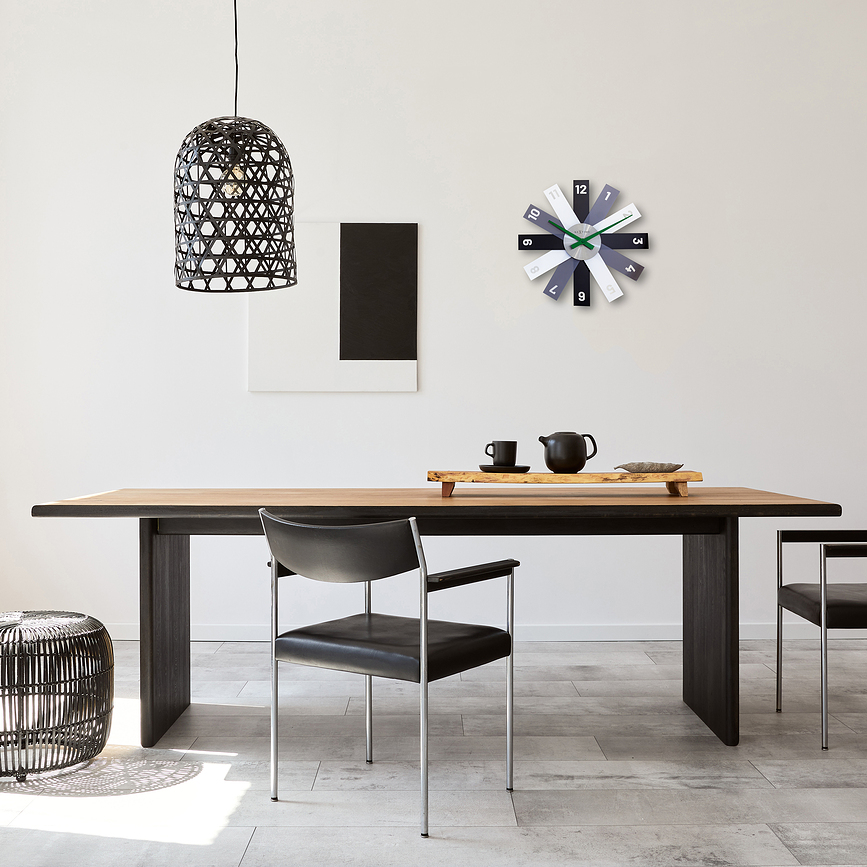 Horloge murale, en plexiglas, multicolore