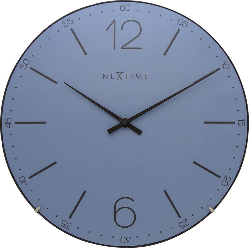 Index Dome Horloge murale, bleue