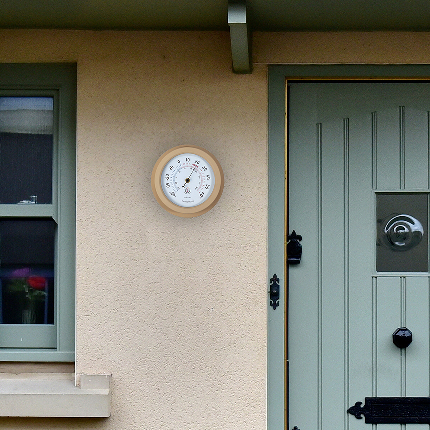 Lily Θερμόμετρο εξωτερικού χώρου, λευκό-καφέ