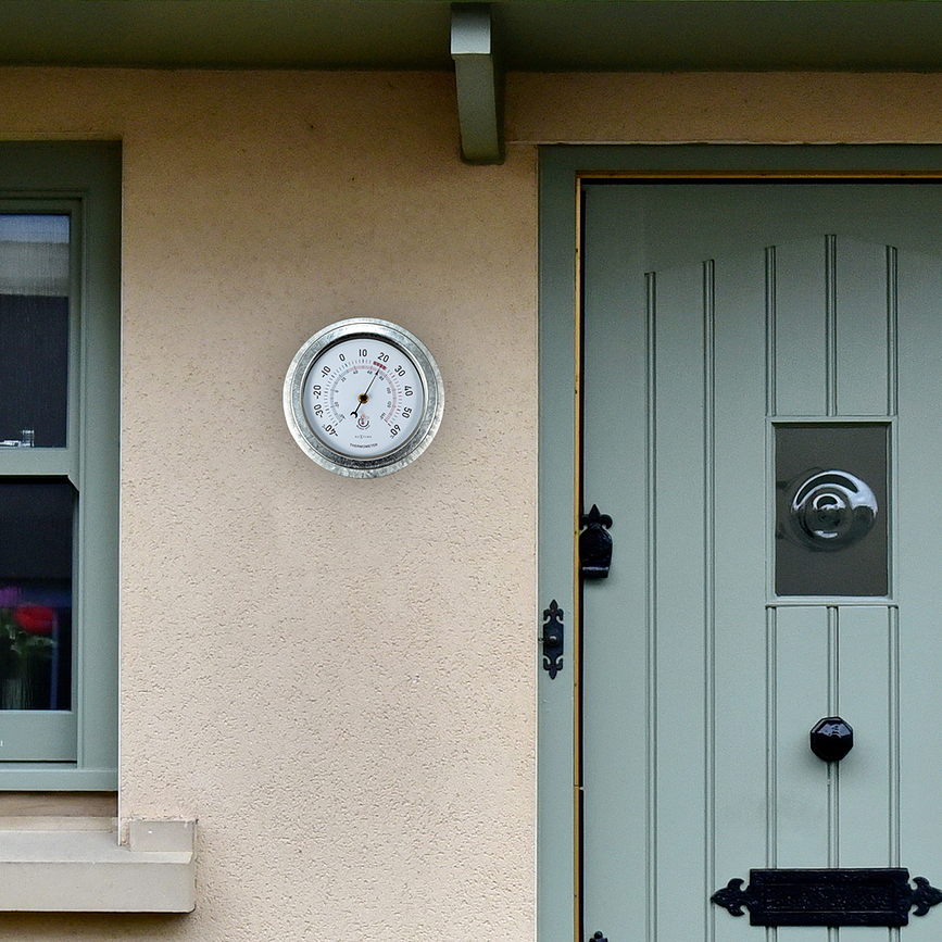 Lily Θερμόμετρο εξωτερικού χώρου, λευκό-καφέ