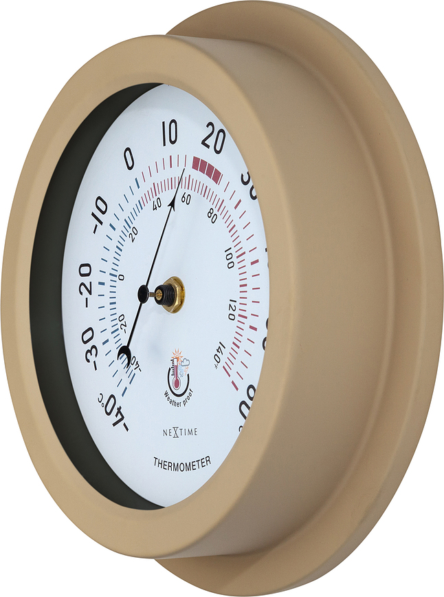 Lily Vrtni termometer, belo-rjav