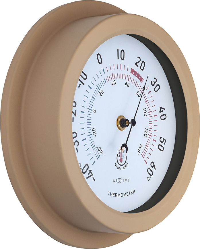 Lily Vrtni termometer, belo-rjav