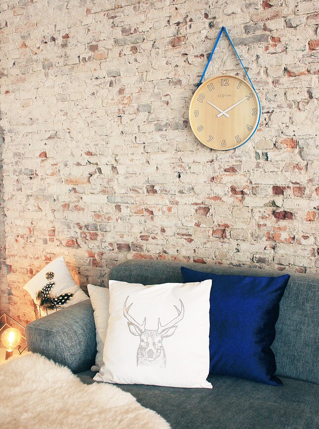 Loop Horloge Murale grande, bleue