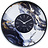 Marble Duo Horloge murale, noir et argent